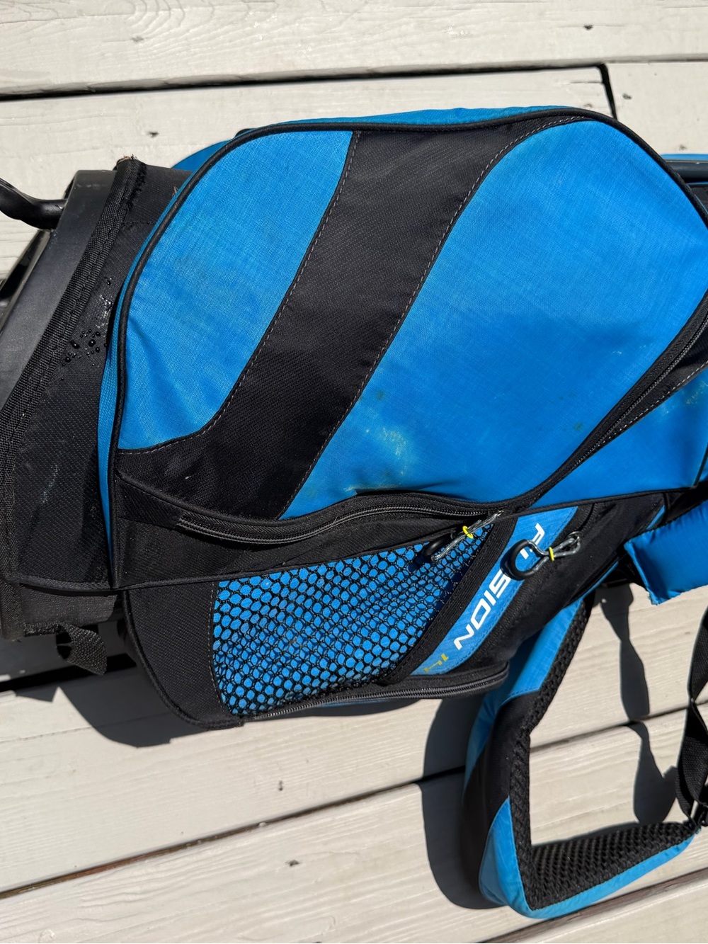 Callaway Fusion 14 Lightweight Stand Golf Bag Blue Black w/ Umbrella - Picture 9 of 11